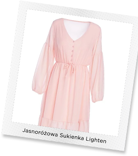 Jasnoróżowa Sukienka Lighten